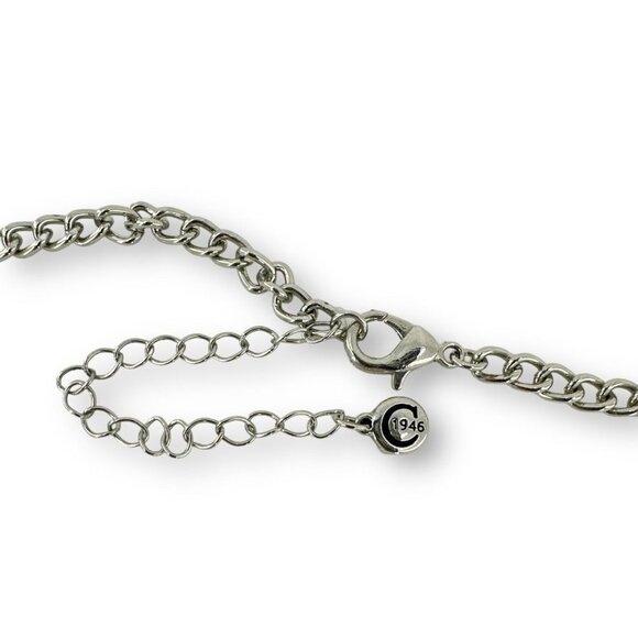 Faux Pearl Bib Style Dangle Beads With Ball Beads Silver Plated Chain necklace b - Picture 7 of 9